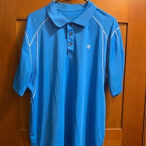 Ariat Tek polo shirt blue Men’s size Large.